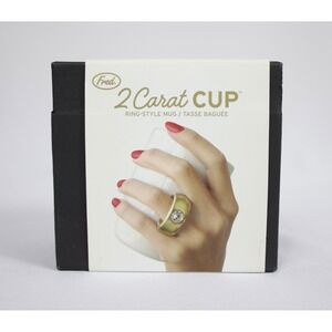 Fred and Friends 2 Carat Cup Coffee Mug Diamond Gold Ring Handle New in Box Gift
